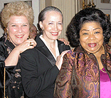 Left to right: Soprano Jane Marsh, Stage Director Dona Vaughn, Soprano Martina Arroyo.