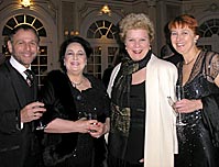 Opera Index Inc. (Vocal Competion) Gala, left to right, Ira Siff, Diane Arnstein, Jane Marsh, Austrian Consulate General Brigitta Blaha