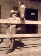 Girl of the Golden West already at eight years old, Jane here with her own horse Cimarron Toast-nicknamed Sandy